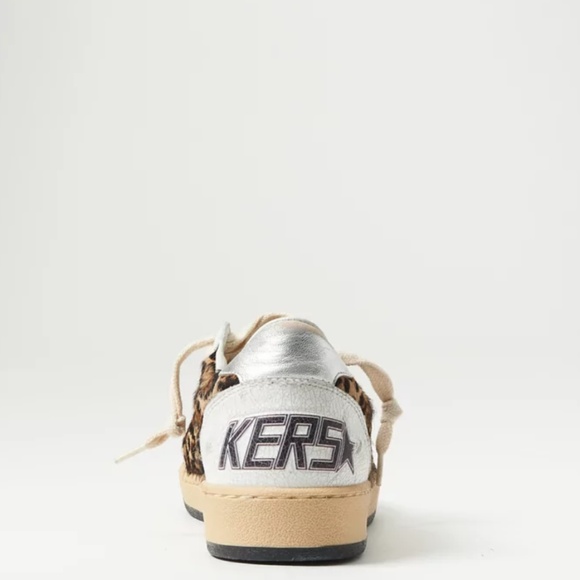 Golden Goose Leopard Print Sneakers with Silver and White Accents - Picture 5 of 15